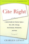 Cite Right: a Quick Guide to Cite Styles Image