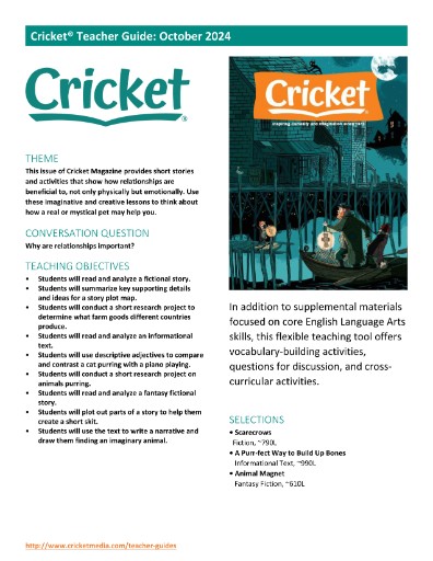 Cricket Teacher's Guide Magazine Subscriptions