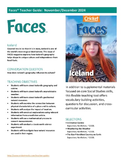 Faces Teacher's Guide Magazine Subscriptions