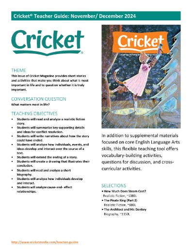 Cricket Teacher's Guide Magazine Subscriptions