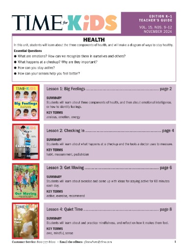 Time for Kids Teacher's Guide (Grades K-1) Magazine Subscriptions