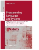 Programming Languages and Systems : 28th European Symposium on Programming, ESOP 2019, Held As Part of the European Joint Conferences on Theory and Practice of Software, ETAPS 2019, Prague, Czech Republic, April 6–11, 2019, Proceedings