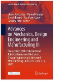 Advances on Mechanics, Design Engineering and Manufacturing III : Proceedings of the International Joint Conference on Mechanics, Design Engineering & Advanced Manufacturing, JCM 2020, June 2-4, 2020